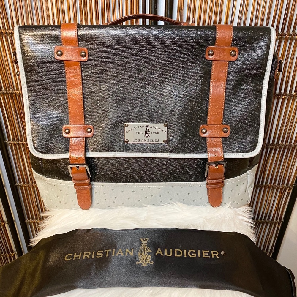 Christian Audigier Messenger Zip top massive tote